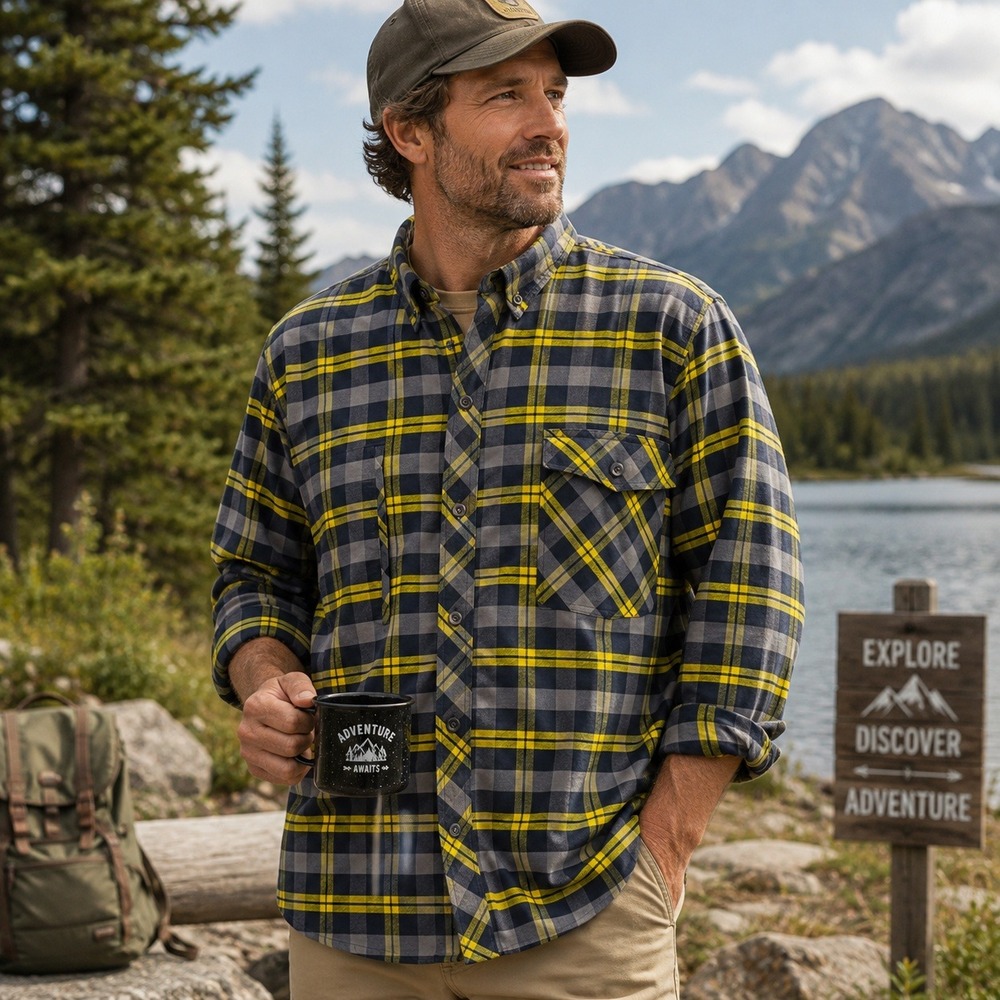Alaskan Hardgear Duluth Trading‎ Mens Plaid Button Up Shirt Size 2XL Hiking Work